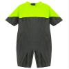 Moggemol Kids Girls Boys One Piece Rash Guard Swimsuits Water Sport Short Swimwear UPF 50+ UV Protection Fluorescent Green 4 Years view 3