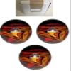 BuyBocceBalls - EPCO Duckpin Bowling Balls - - (5 inch- 3lbs. 8 oz.) Pack of 3 - Marbleized - Black, Red & Yellow - Made in USA view 1