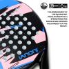 Padel Racket Carbon Fiber Surface with EVA Memory Flex Foam Core Padel Tennis Racquets Lightweight (Blue 2pcs) view 3