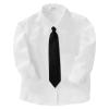 Boys Uniform Dress Shirt Cotton Long Sleeve Button Down White Tops with Tie & Bowtie Set for School Church Wedding, 170 view 2