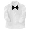 Boys Uniform Dress Shirt Cotton Long Sleeve Button Down White Tops with Tie & Bowtie Set for School Church Wedding, 170 view 3