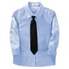 Boys Uniform Dress Shirt Cotton Long Sleeve Button Down Blue Tops with Tie & Bowtie Set for School Church Wedding, 170 view 2