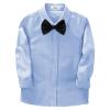 Boys Uniform Dress Shirt Cotton Long Sleeve Button Down Blue Tops with Tie & Bowtie Set for School Church Wedding, 170 view 3