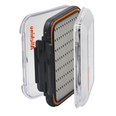 Alichino Fly Box for Fly Files Ice Jig Box Two Sided Waterproof Fly Fishing Box for Nymphs and Streamers (Grey Foam Insert, S 4.9 * 4 * 1.6 Inch)