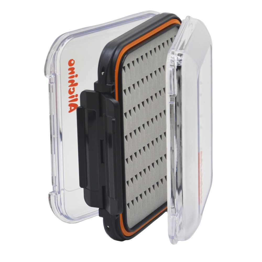 Alichino Fly Box for Fly Files Ice Jig Box Two Sided Waterproof Fly Fishing Box for Nymphs and Streamers (Grey Foam Insert, S 4.9 * 4 * 1.6 Inch)