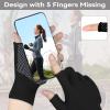 Winter Touchscreen Gloves for Women and Men, Anti-Slip Light Weight Half-Finger Gloves for Hiking, Warm Glove Cycling Driving, Cold Weather, Running, Outdoor Sports, Daily Work(5 fingers-1 Pairs) view 2