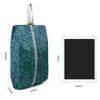 BeeGreen Shoe Organizer Shoe Bags For Travel with Zipper Closure, Shoe Storage Organizer with Handle Travel Bags, Green Blue Lightblue-Geometry, Large, Green Blue Lightblue-geometry view 2