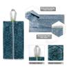 BeeGreen Shoe Organizer Shoe Bags For Travel with Zipper Closure, Shoe Storage Organizer with Handle Travel Bags, Green Blue Lightblue-Geometry, Large, Green Blue Lightblue-geometry view 3