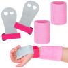 Civaner 2 Gymnastics Grips Wristbands Sets Pink Gymnastic Hand Grips Protection and Wrist Support Sports Accessories for Workout Exercise Basketball Tennis Football(Medium) view 1