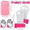 Civaner 2 Gymnastics Grips Wristbands Sets Pink Gymnastic Hand Grips Protection and Wrist Support Sports Accessories for Workout Exercise Basketball Tennis Football(Medium) view 2