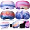 Civaner 4 Pieces Ski Snowboard Goggle Cover Sleeve Goggle Cover Microfiber Protective Lens Scratch Dust Protection for Travel(Clear,Sunrise Style) view 1