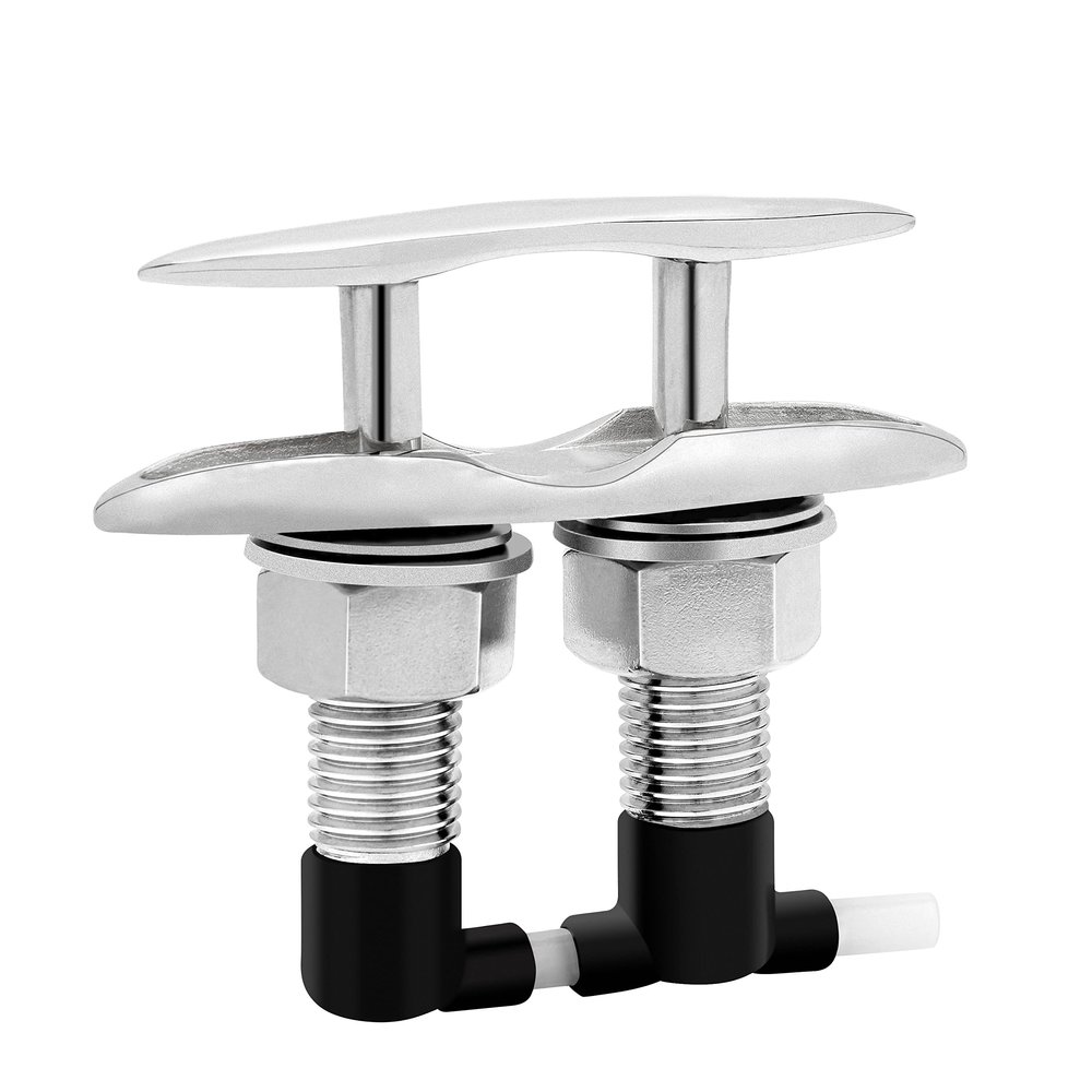 Searoam Pull Up Boat Cleats Retractable Boat Claet 316 Stainless Steel Hidden Flush Mount Cleat 5 Inch Pop Up Boat Cleats,Popup Cleat Yacht Marine Boat Dock Cleats Accessory