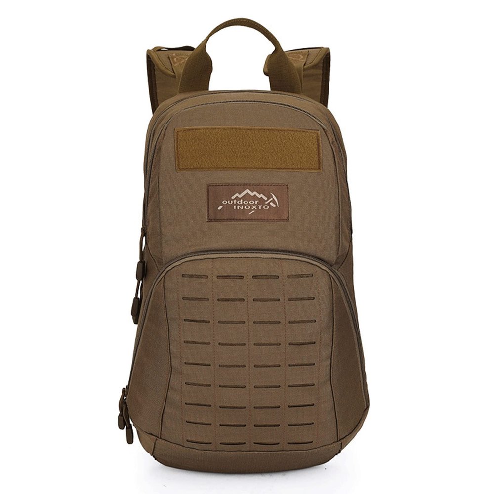Lfzhjzc Tactical Backpack, Assault Pack, Military Tactical Army Backpack, Outdoor Multifunctional, Waterproof Mountaineering Travel Bag (Color : Kaki, Size : 20Long)