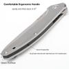 Ruike Pocket Camping Folding Knife,14c28n,Frame Lock,Ball Bearing,Flipper Fast Opening,Harnd 3.66" Big Large Blade Stainless Steel,Tactical Hunting Survival Gravity Microtech,Edc Belt Clip,Tac Heavier Rescue Self Cool Outdoor Gear,Tool for Men Father view 4