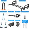 SELEWARE 48'' Heavy Duty Pull Up Bar Wall Mount Multi-function Chin up Bar with Home Gym Cable Pulley System LAT Pulldown Workout Attachments Heavy Bag Hanger view 4
