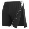 Wataxii Post Surgery Tear Away Shorts for Men Hip Replacement Recovery Snap Breakaway Shorts Comfy Adaptive Clothing Black view 1