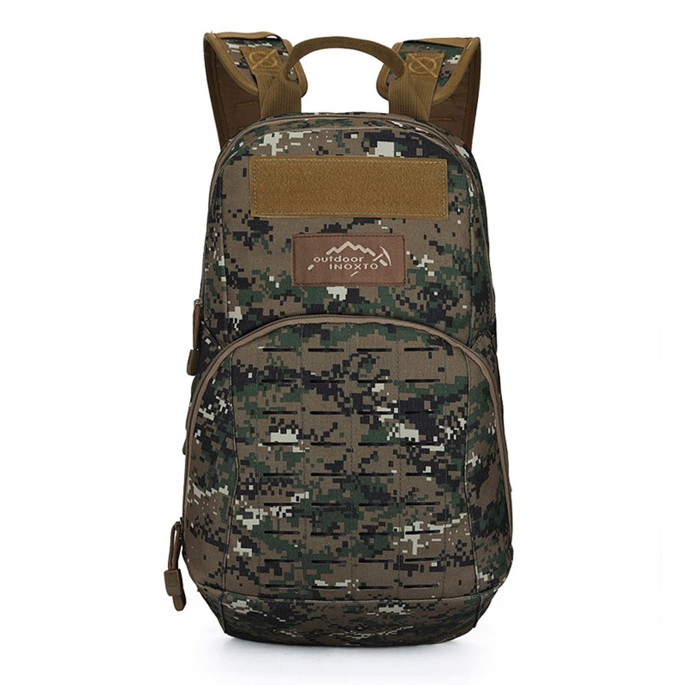 Lfzhjzc Tactical Backpack, Assault Pack, Military Tactical Army Backpack, Outdoor Multifunctional, Waterproof Mountaineering Travel Bag (Color : Green Digital, Size : 20Long)
