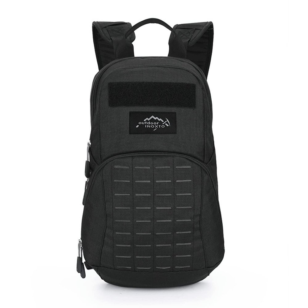 Lfzhjzc Tactical Backpack, Assault Pack, Military Tactical Army Backpack, Outdoor Multifunctional, Waterproof Mountaineering Travel Bag (Color : Black, Size : 20Long)