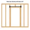 SELEWARE Fully Welded Pull Up Bar Wall Mount Heavy Duty Chin-up Bar w/Resistance Band Hooks for Doorway, Support Beam or Joist Mount Thick Metal Sturdy Construction Support 500 lbs view 4