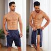 Wataxii Unisex Post Surgery Shorts Mens Tear Away Snap Leg Side Open Shorts Comfy Hospital Adaptive Clothing with Pockets Navy Blue view 2