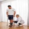 Wataxii Unisex Post Surgery Shorts Mens Tear Away Snap Leg Side Open Shorts Comfy Hospital Adaptive Clothing with Pockets Navy Blue view 3