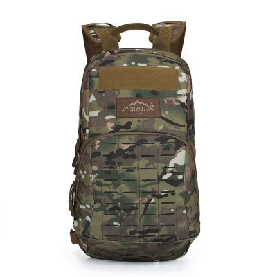 Lfzhjzc Tactical Backpack, Assault Pack, Military Tactical Army Backpack, Outdoor Multifunctional, Waterproof Mountaineering Travel Bag (Color : Jungle Camouflage, Size : 20Long)