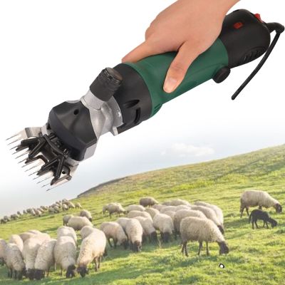 XYEJL 690W Professional Sheep Clippers, Electric Sheep Shears, Grooming Clippers for Shaving Thick Hair in Sheep, Goats, Cattle, and Pet Livestock,DarkGreen-220V