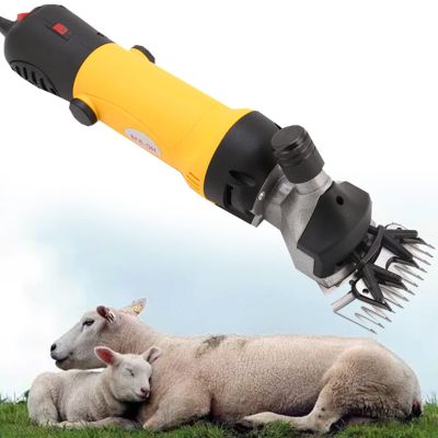 XYEJL Sheep Shears, 690W Professional Sheep Shearing Clippers, Electric Sheep Shears, Pet Farm Supplies for Shaving Fur Wool in Sheep, Goats, Cattle, Farm Livestock Pet,Yellow-220V