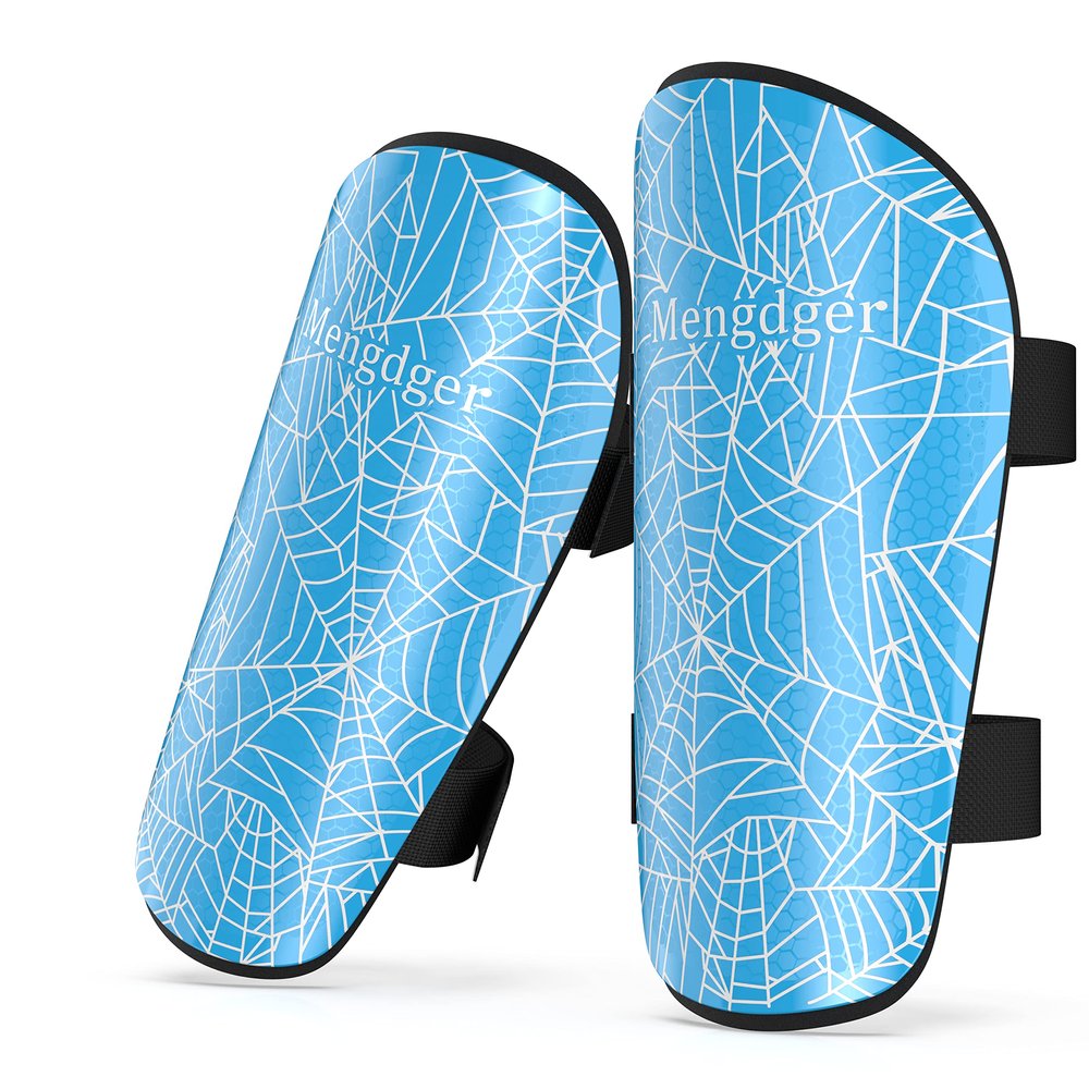 Shin Guards Soccer Youth Kids Boys Girls Toddler Shin Pads Child EVA Cushion Protection Reduce Shocks Injurie Calf Protective Gear Suitable for 4 5 6 7 8 9 10 11 12 Years Old (S, Blue)