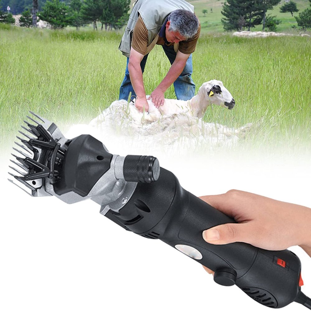 XYEJL Sheep Shearer Clipper, Goat Sheep Shears 690W Electric Wool Shear Large Animal Clippers for Sheep Alpaca Goat Cattle Farm Animals,Livestock Farm Supplier,FruitGreen-110V