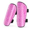 Shin Guards Soccer Youth Kids Boys Girls Toddler Shin Pads Child EVA Cushion Protection Reduce Shocks Injurie Calf Protective Gear Suitable for 4 5 6 7 8 9 10 11 12 Years Old (M, Pink) view 1