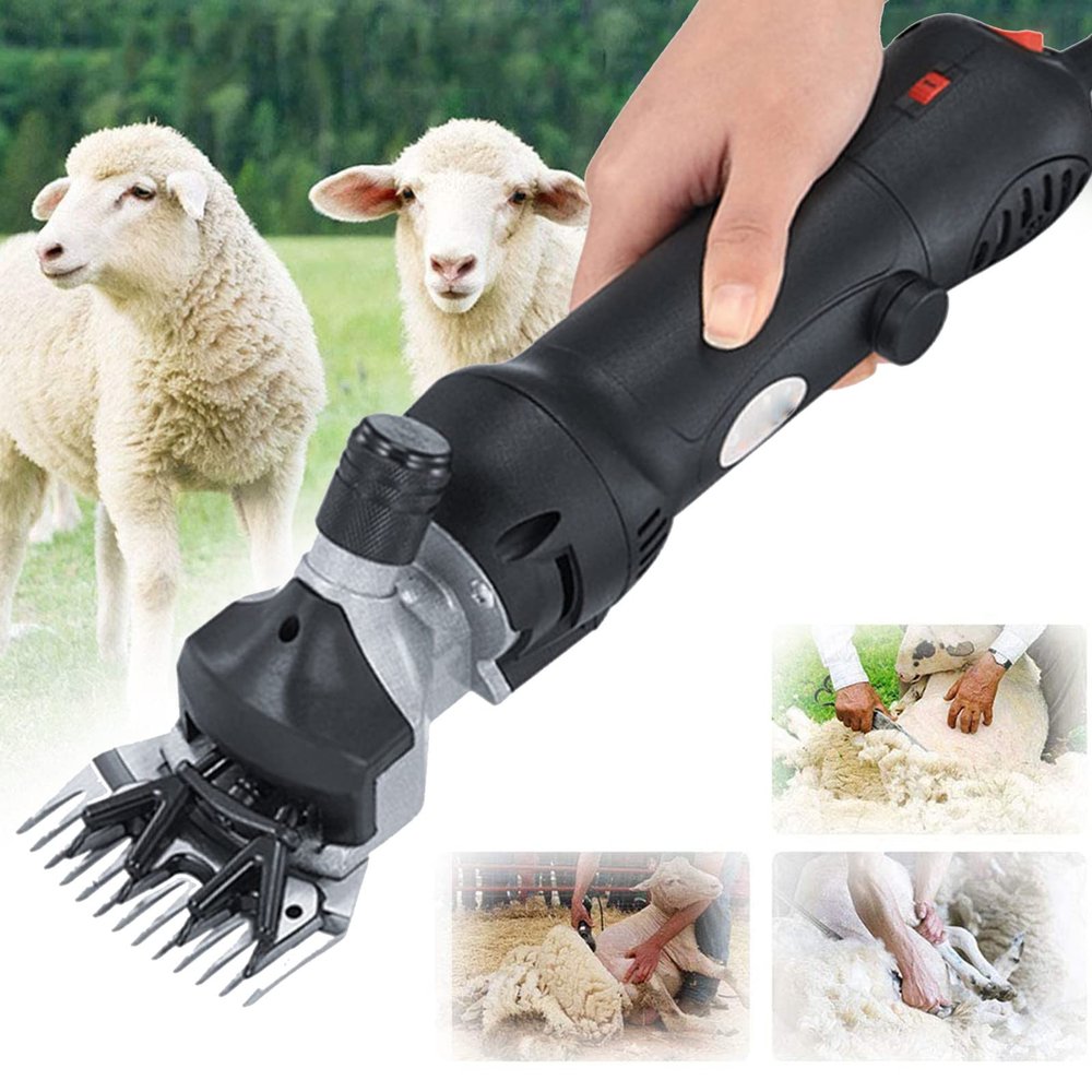 XYEJL 690W Professional Sheep Clippers, Electric Sheep Shears, Grooming Clippers for Shaving Thick Hair in Sheep, Goats, Cattle, and Pet Livestock,Black-110V