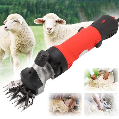 XYEJL 690W Professional Sheep Clippers, Electric Sheep Shears, Grooming Clippers for Shaving Thick Hair in Sheep, Goats, Cattle, and Pet Livestock,Red-110V