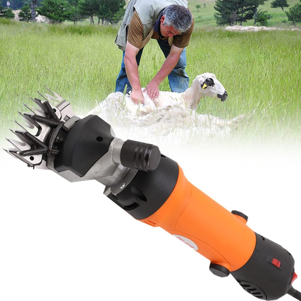 XYEJL Sheep Shearer Clipper, Goat Sheep Shears 690W Electric Wool Shear Large Animal Clippers for Sheep Alpaca Goat Cattle Farm Animals,Livestock Farm Supplier,Black-110V
