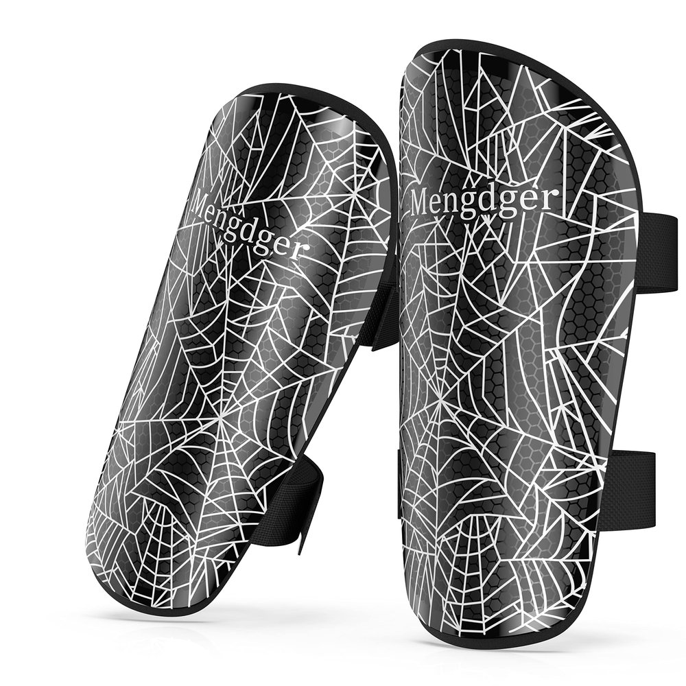 Shin Guards Soccer Youth Kids Boys Girls Toddler Shin Pads Child EVA Cushion Protection Reduce Shocks Injurie Calf Protective Gear Suitable for 4 5 6 7 8 9 10 11 12 Years Old (M, Black)