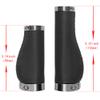 BBxunsless Bike Handle Grips 135/95mm Long/Short Grips Non-Slip PVC Microfiber Leather Ergonomic Hand-Sewn Casual Retro Double Lock-on Handlebar Lever for MTB,Road Bike (Black-A) view 2