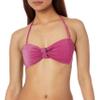 BCBGeneration Women's Standard Knot Front Swimsuit Top, Berry, X-Small view 1