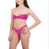 BCBGeneration Women's Standard Knot Front Swimsuit Top, Berry, X-Small view 3