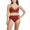 BCBGMAXAZRIA Women's Standard Underwire Midkini Swimsuit Top, Paprika, 4 view 3