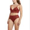 BCBGMAXAZRIA Women's Standard Underwire Midkini Swimsuit Top, Paprika, 4 view 4