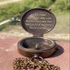 Personalized Engraved Antique Brass Poem Compass with Leather Case - Gift for Army, Navy, Airforce, Retirement Gift, Marine Corps Gift, Baptism Gift Compass (United State B Navy) view 2