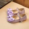 Children Baby Girl Dance Single Shoes Kid Non-Slip Soft Sole Bowknot Wedding School Dress Shoes Toddler Girl Gress Shoes (Purple, 23) view 3