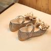 Children Baby Girl Dance Single Shoes Kid Non-Slip Soft Sole Bowknot Wedding School Dress Shoes Toddler Girl Gress Shoes (Gold, 28) view 4