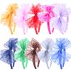 AlamnoFu 10pcs 80s Lace Headbands Bows 80s Costumes For Women Girls Neon Lace Headband Bulk Outfits Party Accessories view 1