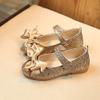 Children Baby Girl Dance Single Shoes Kid Non-Slip Soft Sole Bowknot Wedding School Dress Shoes Toddler Girl Gress Shoes (Gold, 21) view 3