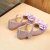 Children Baby Girl Dance Single Shoes Kid Non-Slip Soft Sole Bowknot Wedding School Dress Shoes Toddler Girl Gress Shoes (Purple, 21) view 4