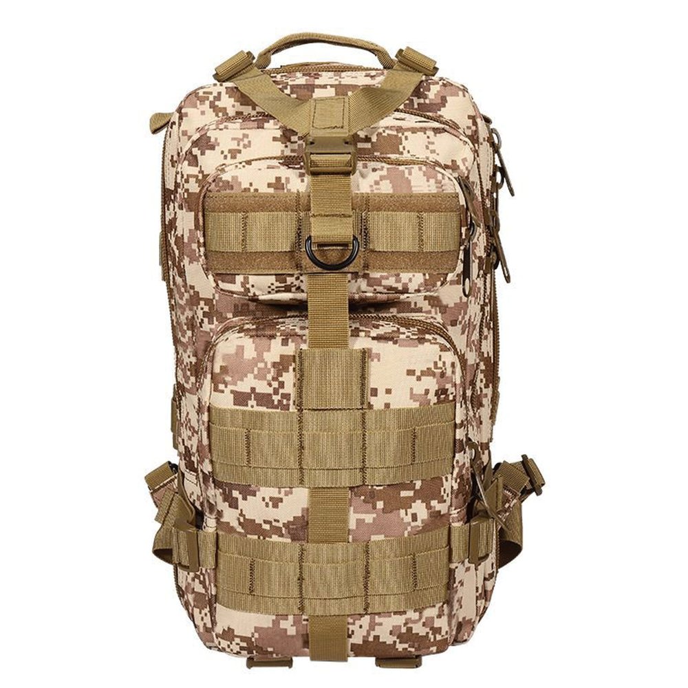 Lfzhjzc Tactical Backpack, Assault Pack, Military Tactical Army Backpack, Backpack, Travel, Training, Camping (Color : Desert Digital, Size : 26L)