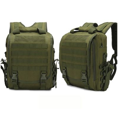 Lfzhjzc Tactical Backpack, Assault Pack, Tactical Multifunctional Backpack, Military Fan Shoulder Bag, A Variety of Carrying Methods, Free to Switch (Color : Army Green, Size : 10Long)