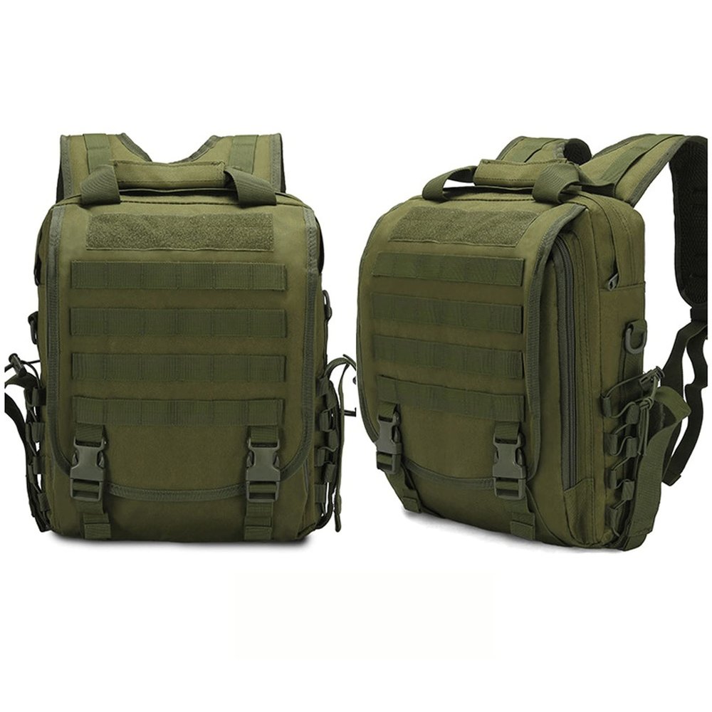 Lfzhjzc Tactical Backpack, Assault Pack, Tactical Multifunctional Backpack, Military Fan Shoulder Bag, A Variety of Carrying Methods, Free to Switch (Color : Army Green, Size : 10Long)