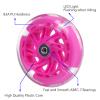 Gladeer 120mm Light Up Flashing Scooter Front Replacement Wheels w/Bearings for Kids 3-Wheeled Kick Scooters (Pink) view 2